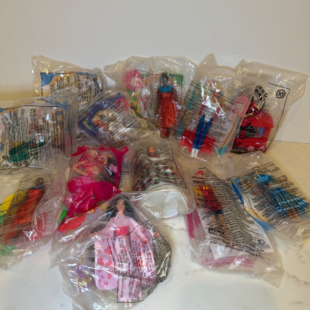 Vintage McDonalds Barbie Happy Meal Toy Lot 13 pc Sealed 1995 /2001